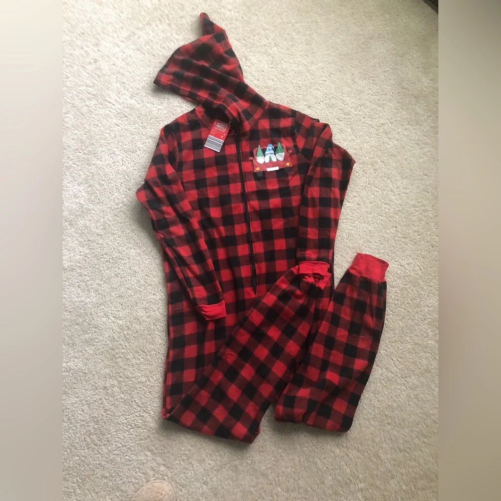 Merry Moments Pajamas NWT One Piece w/ Hood - Women’s Size L
